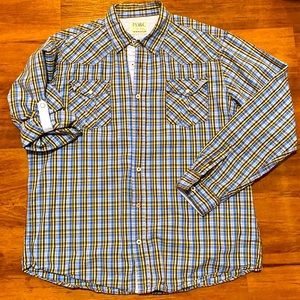 Plaid PD&C button down shirt with fun details